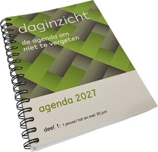Daginzicht agenda 2027, <br>ALLEEN 1e HALFJAAR<br><br><br>
